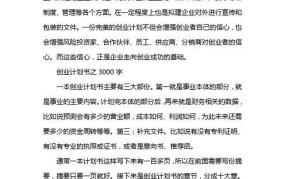 创业项目计划书3000字怎么写的