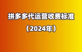 拼多多网店代运营费用，价格影响因素揭秘