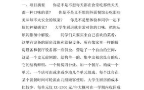 大学生厨房创业项目策划书名字怎么写好