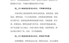 小额投资创业项目有哪些项目可以做