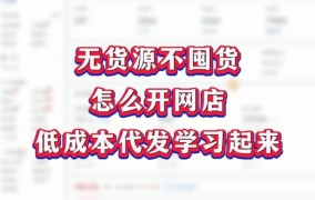 开无货源网店投资预算，需要多少钱？