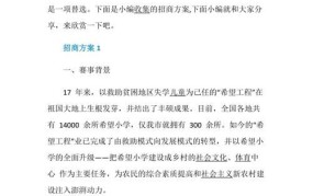 农村创业项目招商加盟方案怎么写的