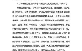 小生意创业项目推荐理由怎么写好